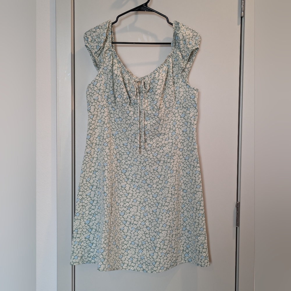 Levi's Floral sun dress blue and green large